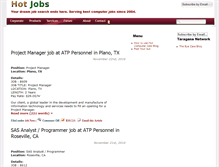 Tablet Screenshot of hotjobs.taragana.com